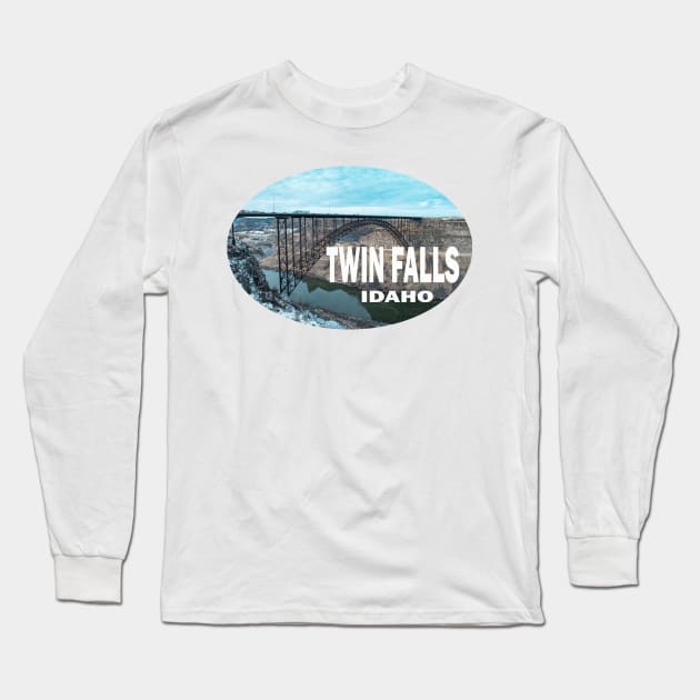 Twin Falls Idaho Bumper Sticker Long Sleeve T-Shirt by stermitkermit